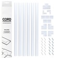 Fleming Supply Fleming Supply Cord Concealer Kit - 6 Cable Raceways, Elbows and T Connectors (White) 231832XAV
